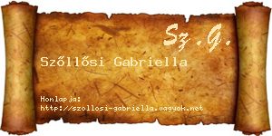 Szőllősi Gabriella névjegykártya