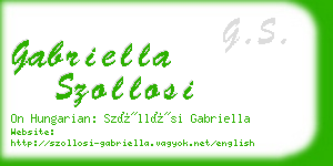 gabriella szollosi business card